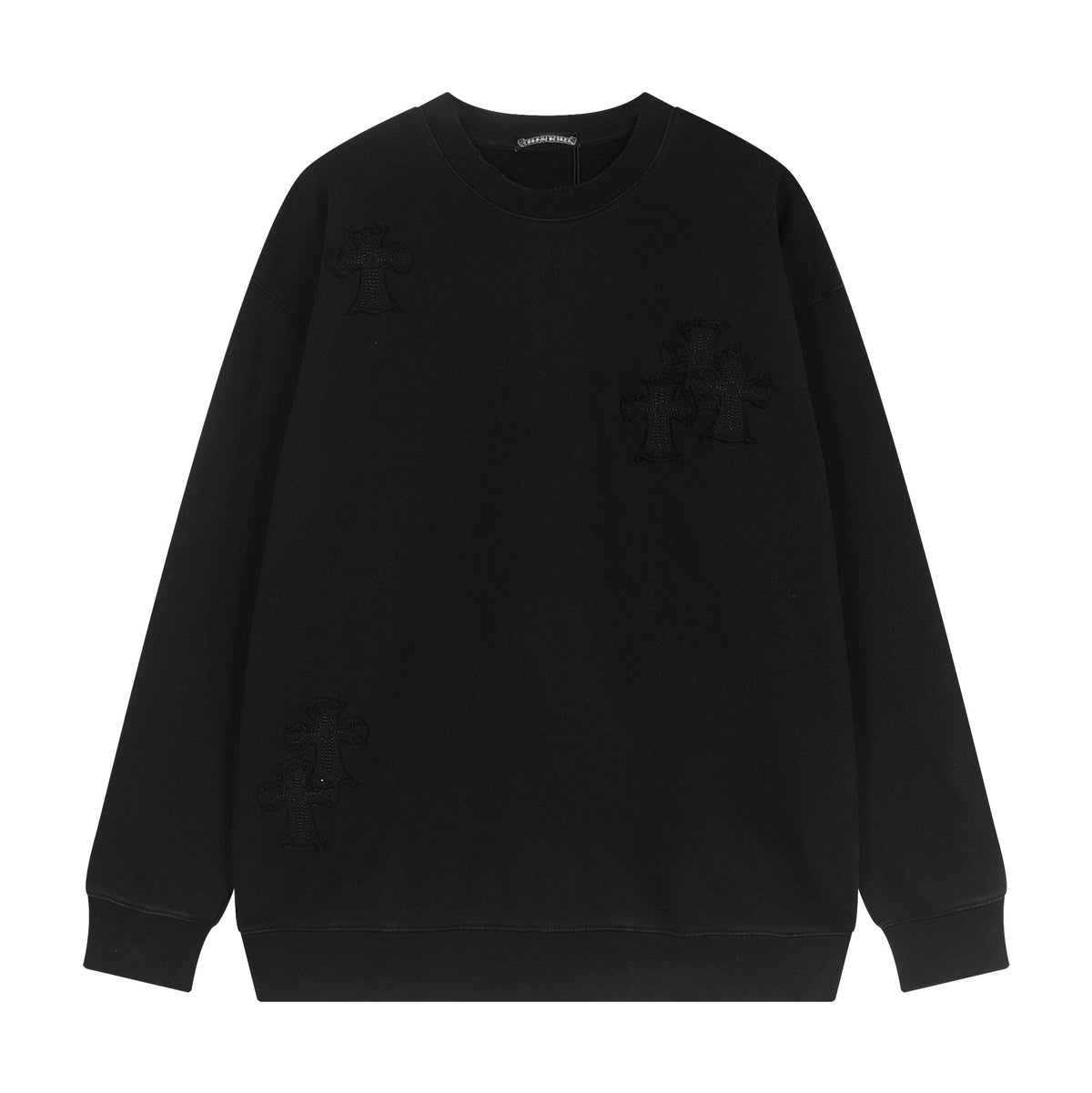 Chrome Hearts Rhinestone Horseshoe Applique Crewneck Sweatshirt — hero