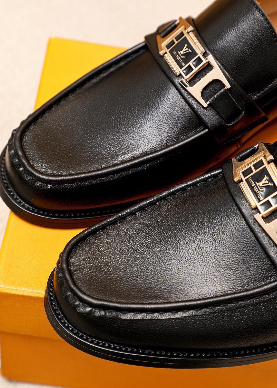 Louis Vuitton Black Hardware Loafers — detail