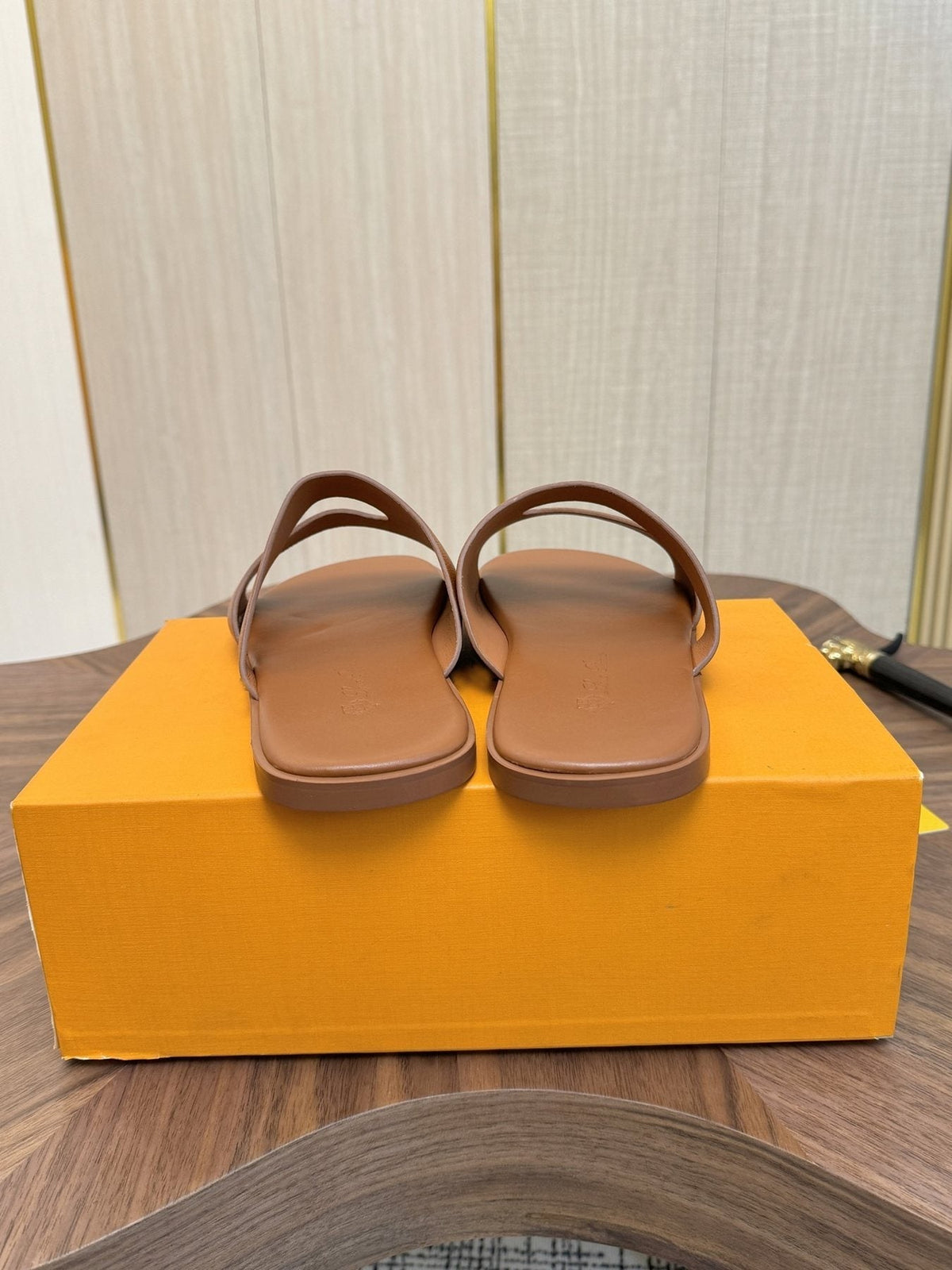 Loro Piana Cross-Strap Slide Sandals — front