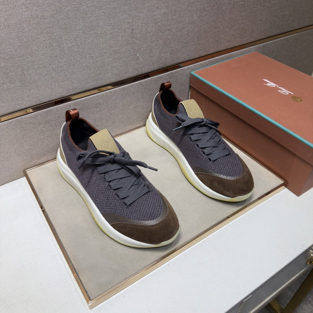 Loro Piana Mesh Low-Top Sneakers — front