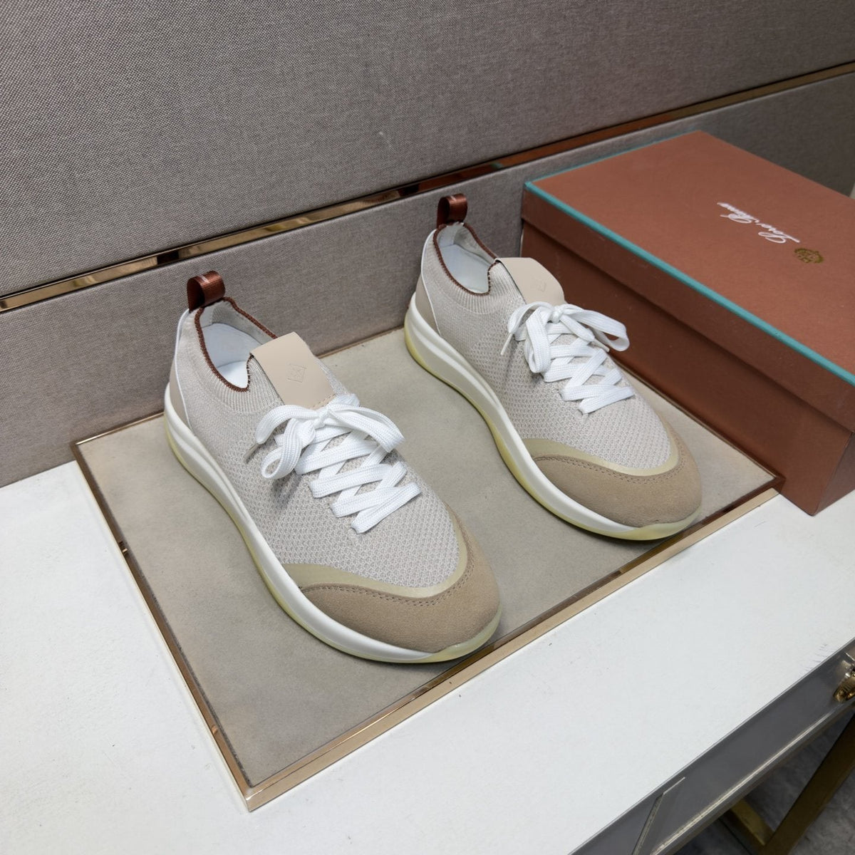 Loro Piana Mesh Low-Top Sneakers — front