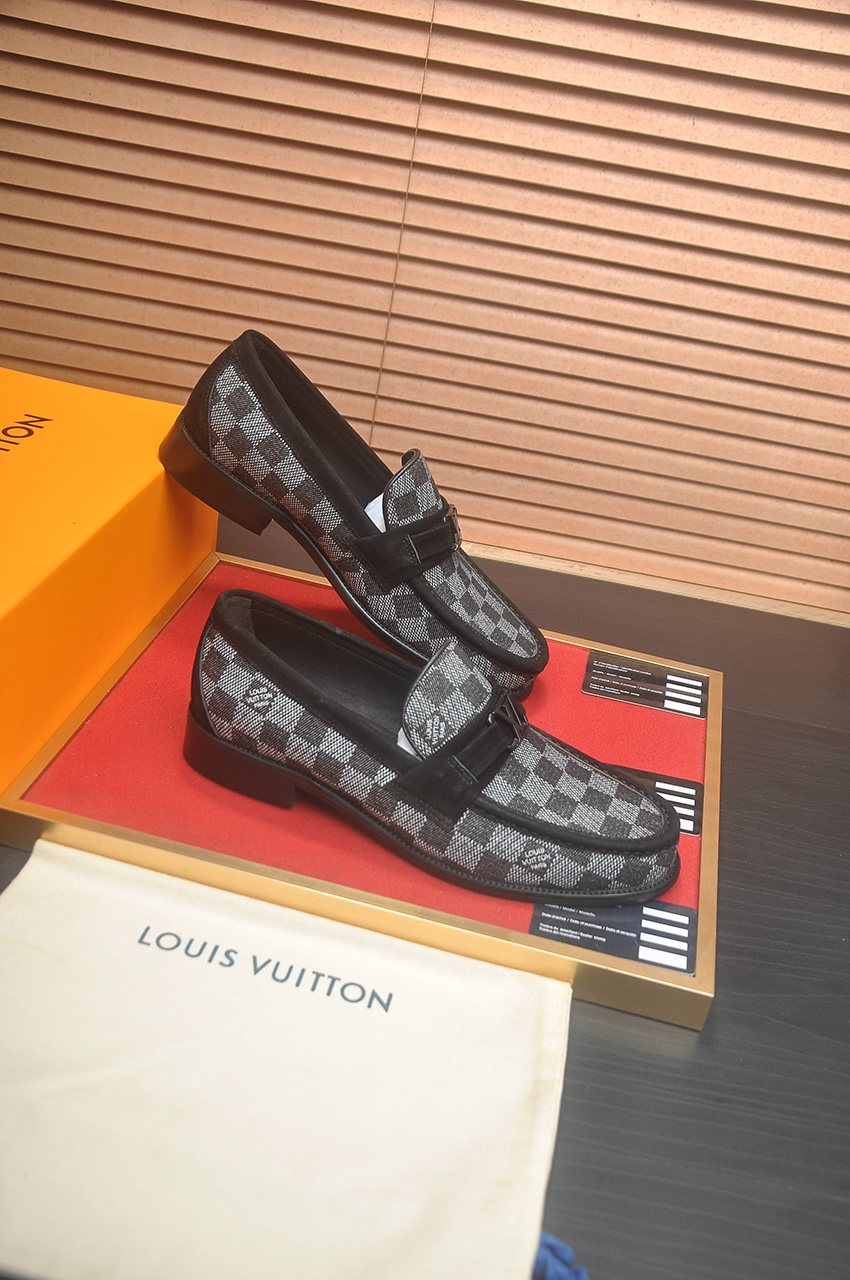 Louis Vuitton Checkerboard Buckle Loafers — front