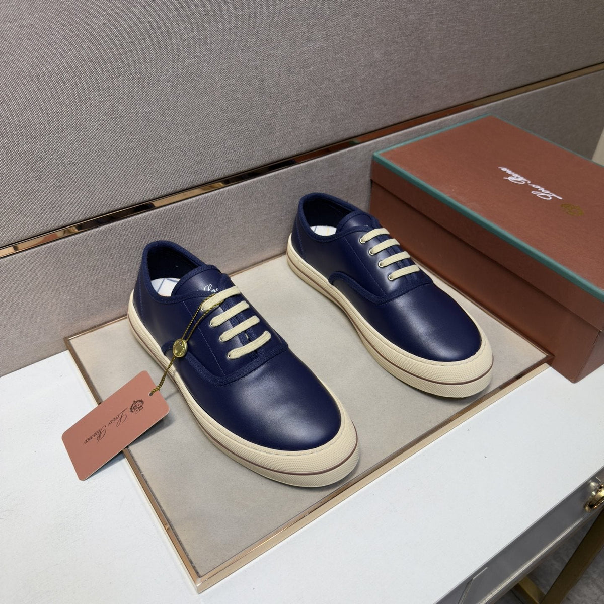Men's Low-Top Lace-Up Sneakers — front