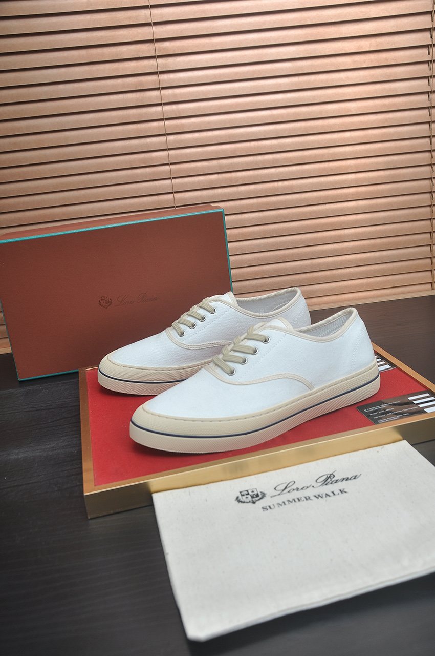 Loro Piana Low-Top Lace-Up Shoes — front