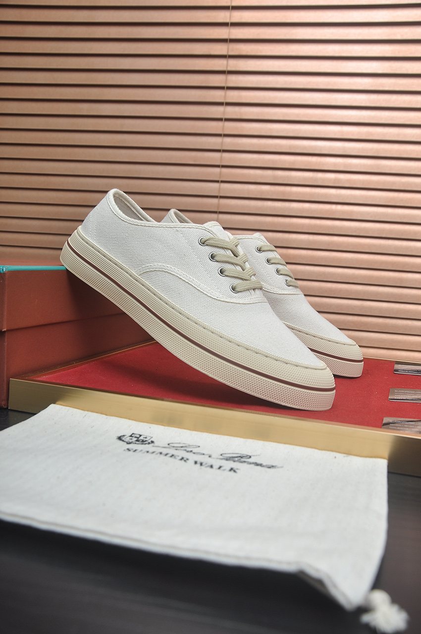 Loro Piana Low-Top Lace-Up Shoes — front