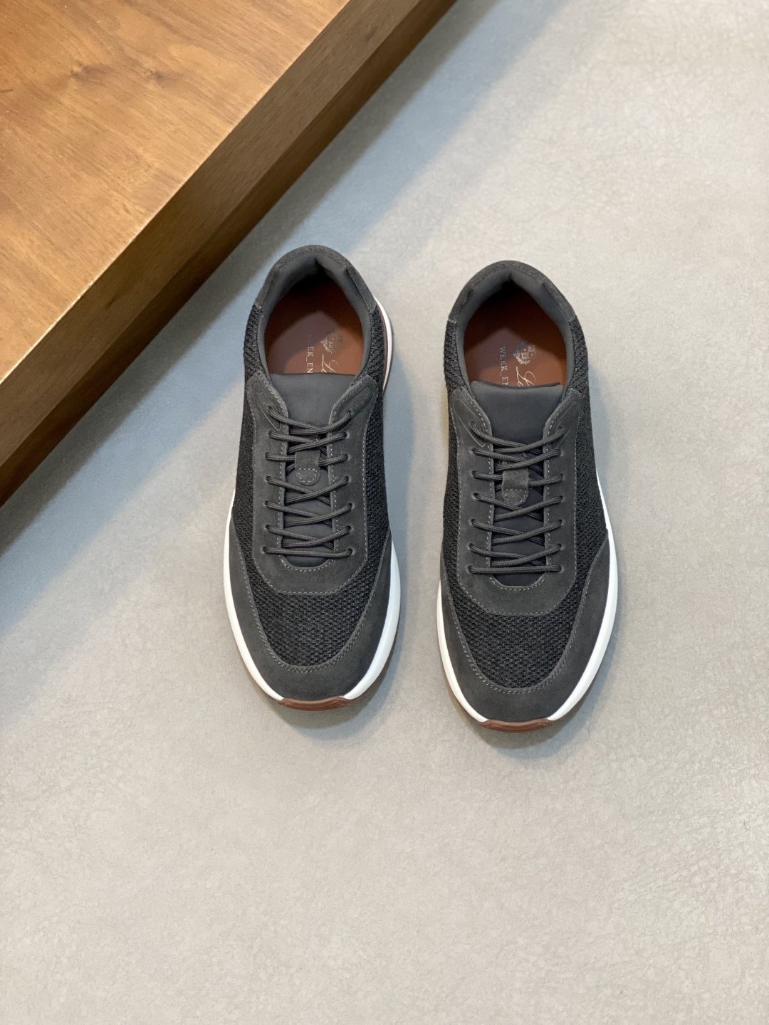 Loro Piana Men's Lace-Up Sneakers — front