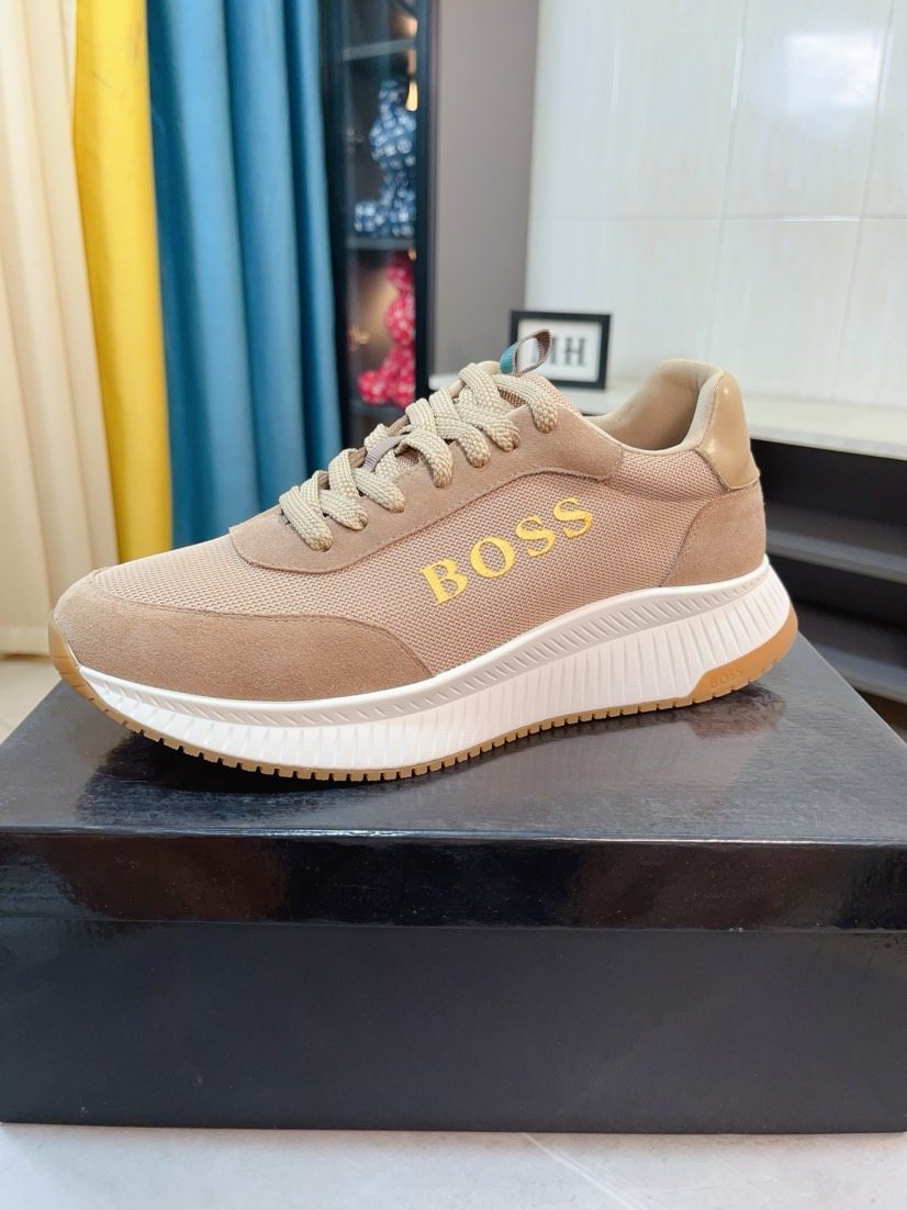 Hugo Boss Panelled Low-Top Sneakers — front