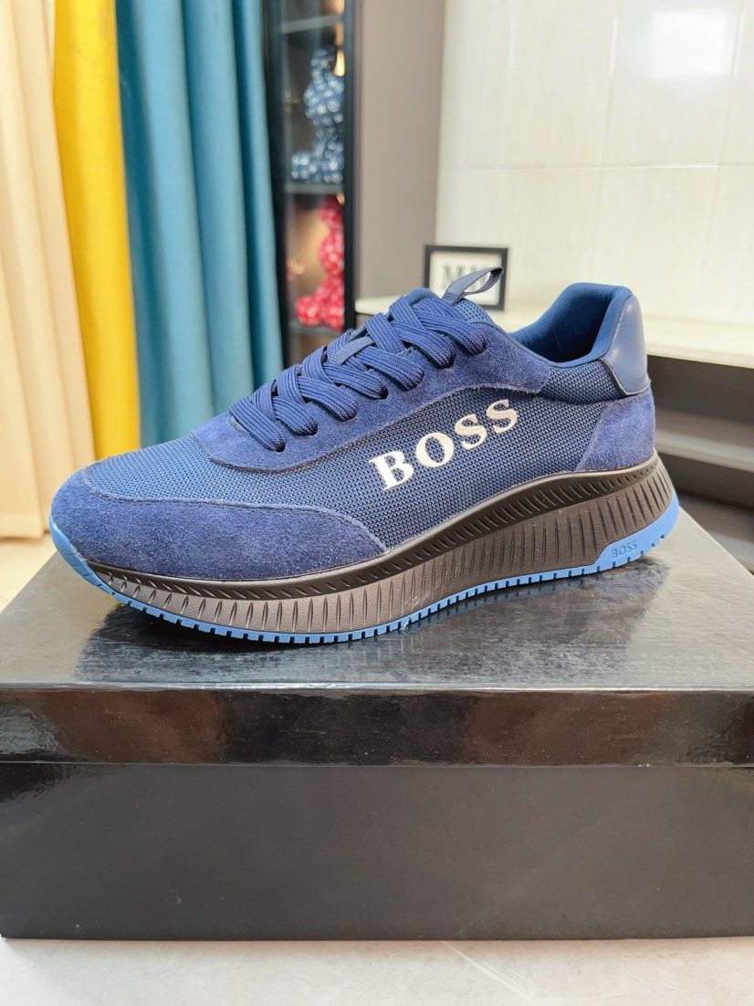 Hugo Boss Panelled Low-Top Sneakers — front