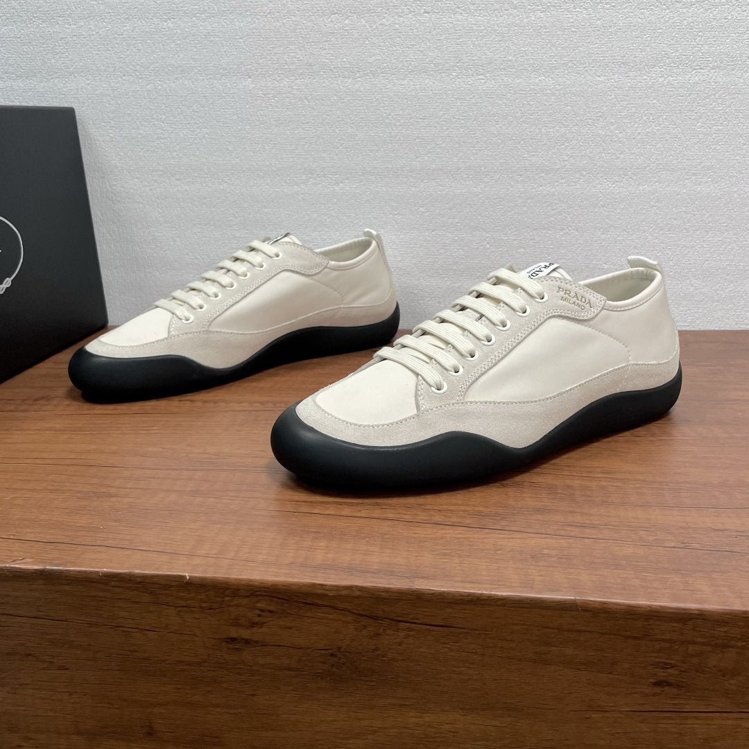 Prada Speedrock Nylon and Suede Sneakers — front