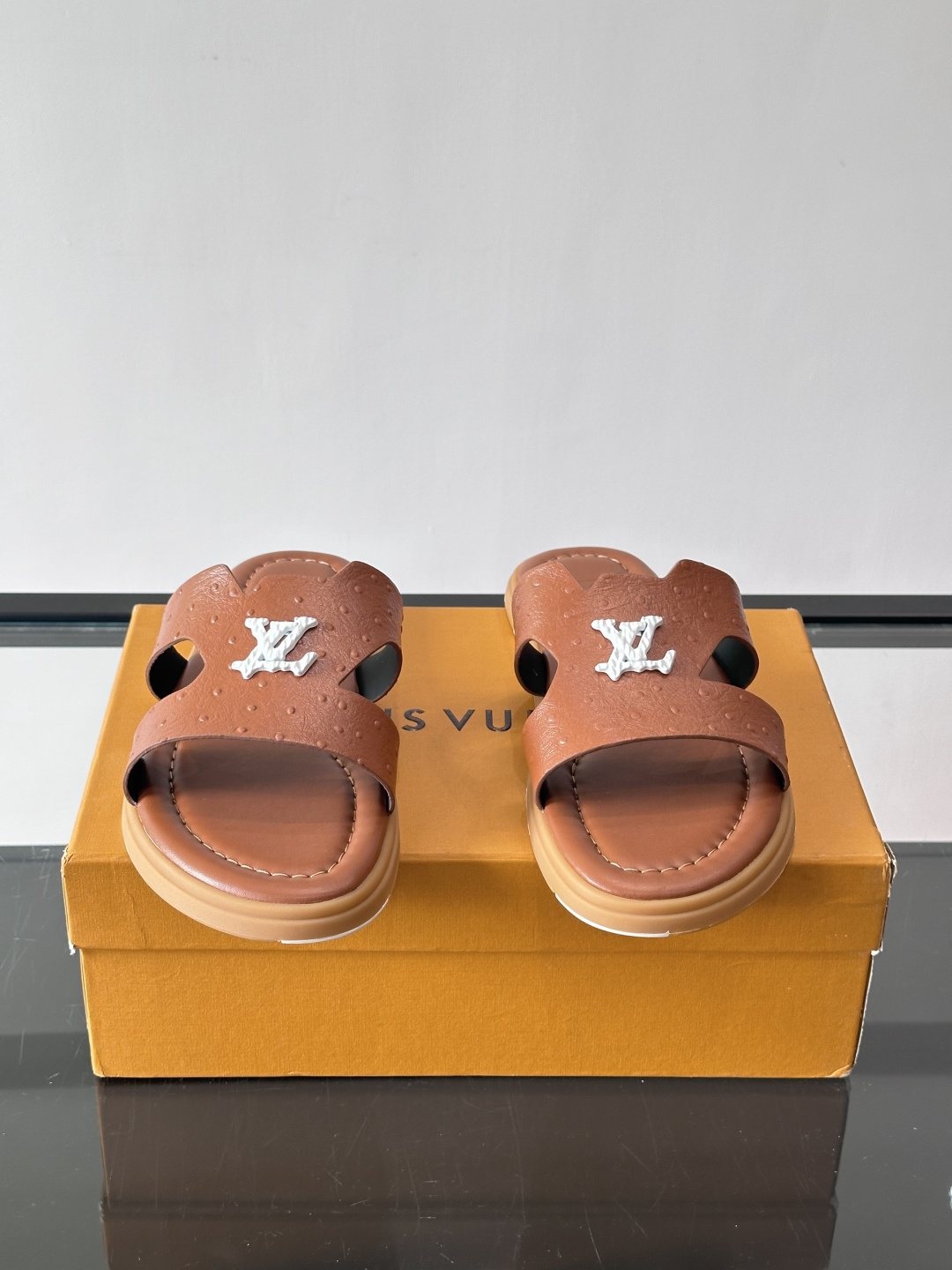 Louis Vuitton Isola Monogram Slide Sandals — front
