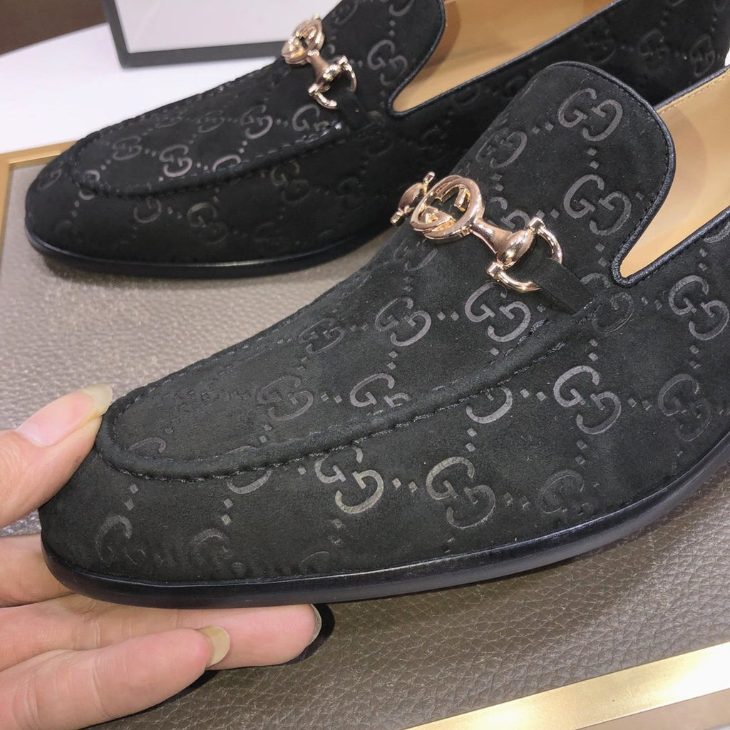 Gucci Patterned Bit Loafers — detail