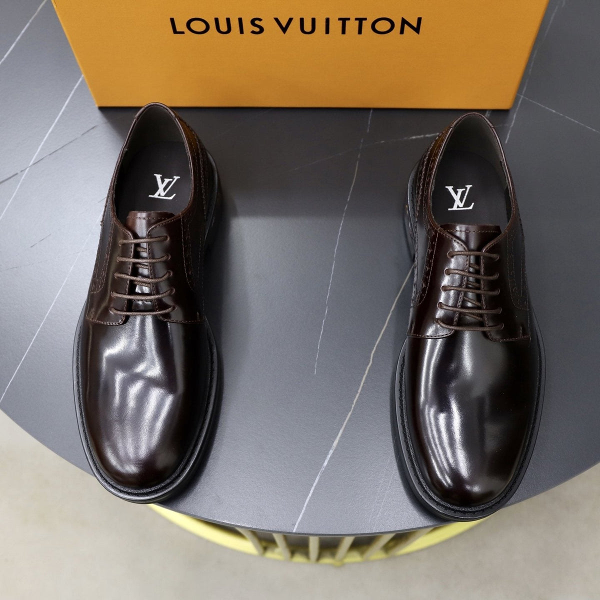 Louis Vuitton Brown Lace-Up Dress Shoes — front