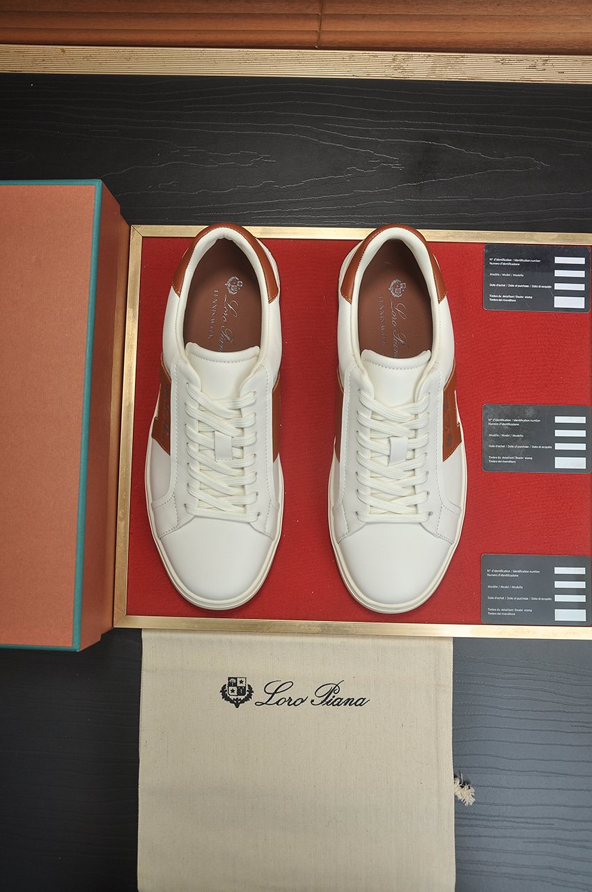 Loro Piana Low-Top Lace-Up Sneakers — front
