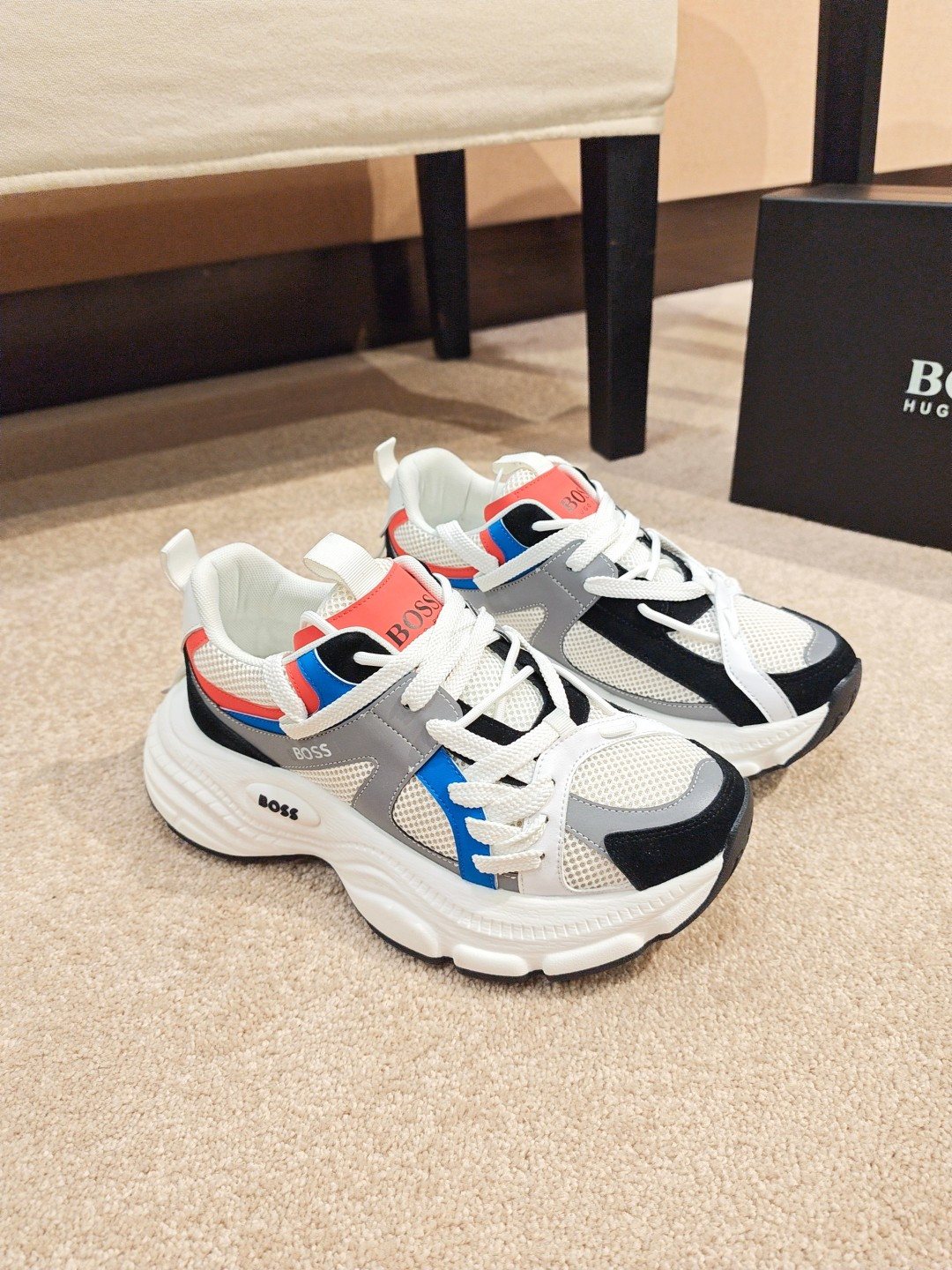 Hugo Boss Mesh Panel Sneakers — front