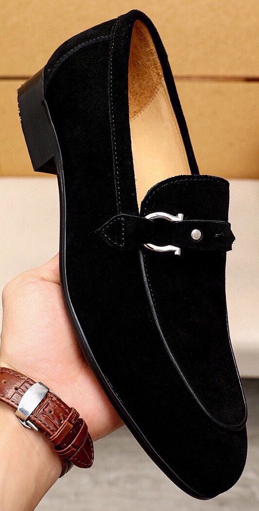 Ferragamo Metal-Accent Loafers — front