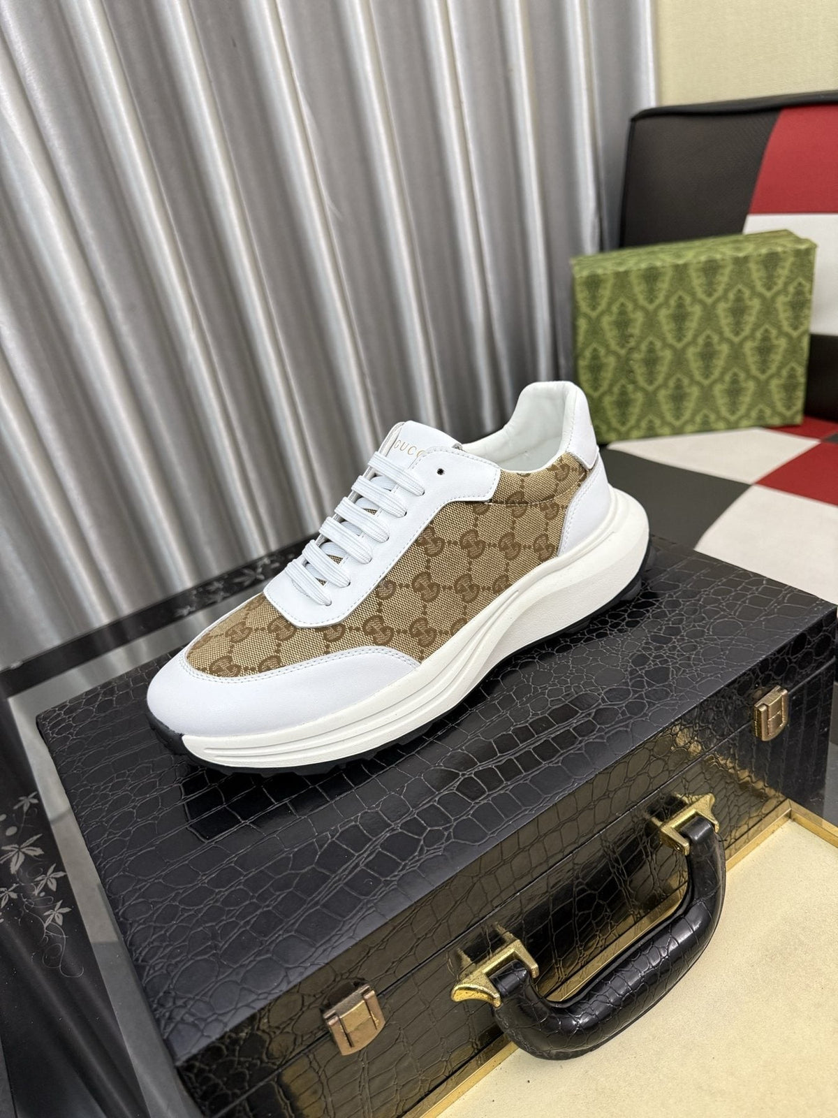 Gucci Monogram Chunky Sole Sneakers — front