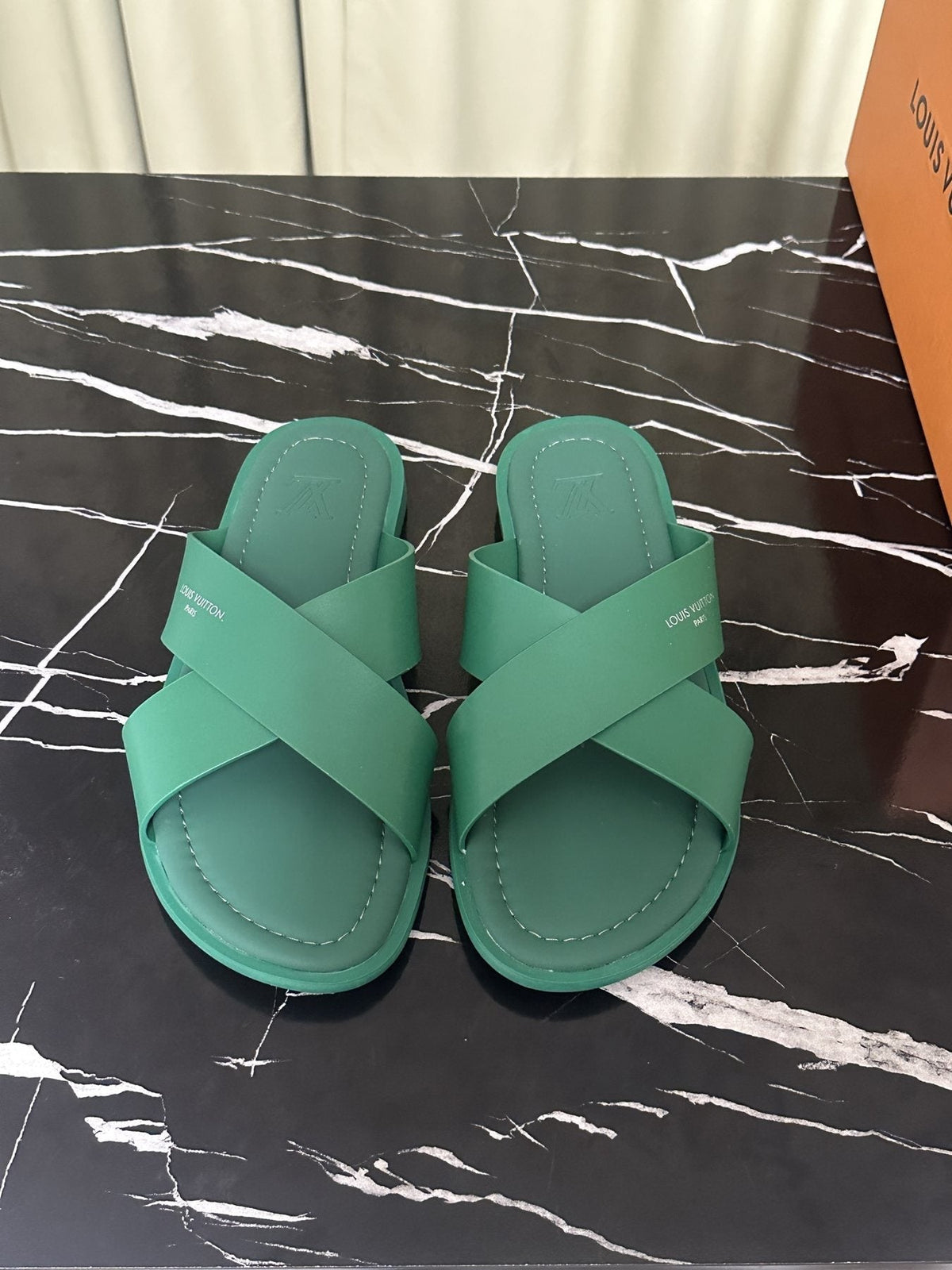 Louis Vuitton Crossover Slide Sandals — front