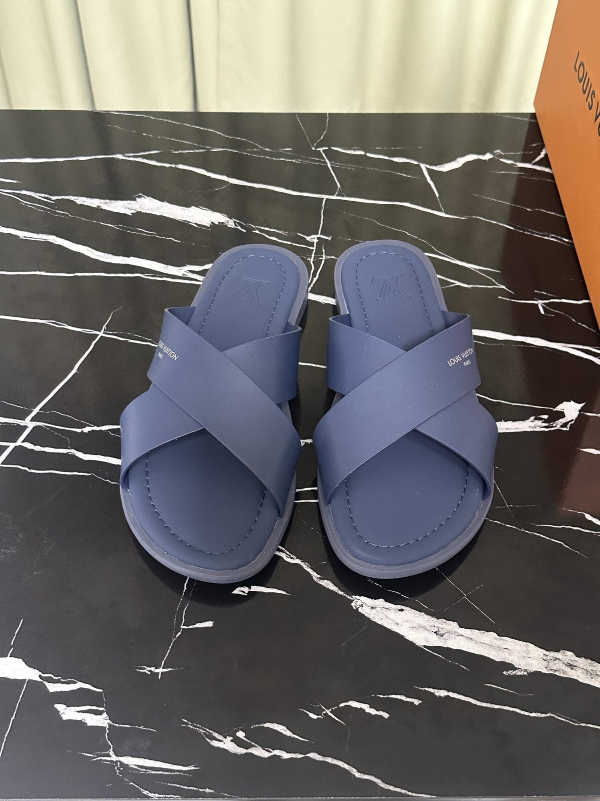 Louis Vuitton Crossover Slide Sandals — front