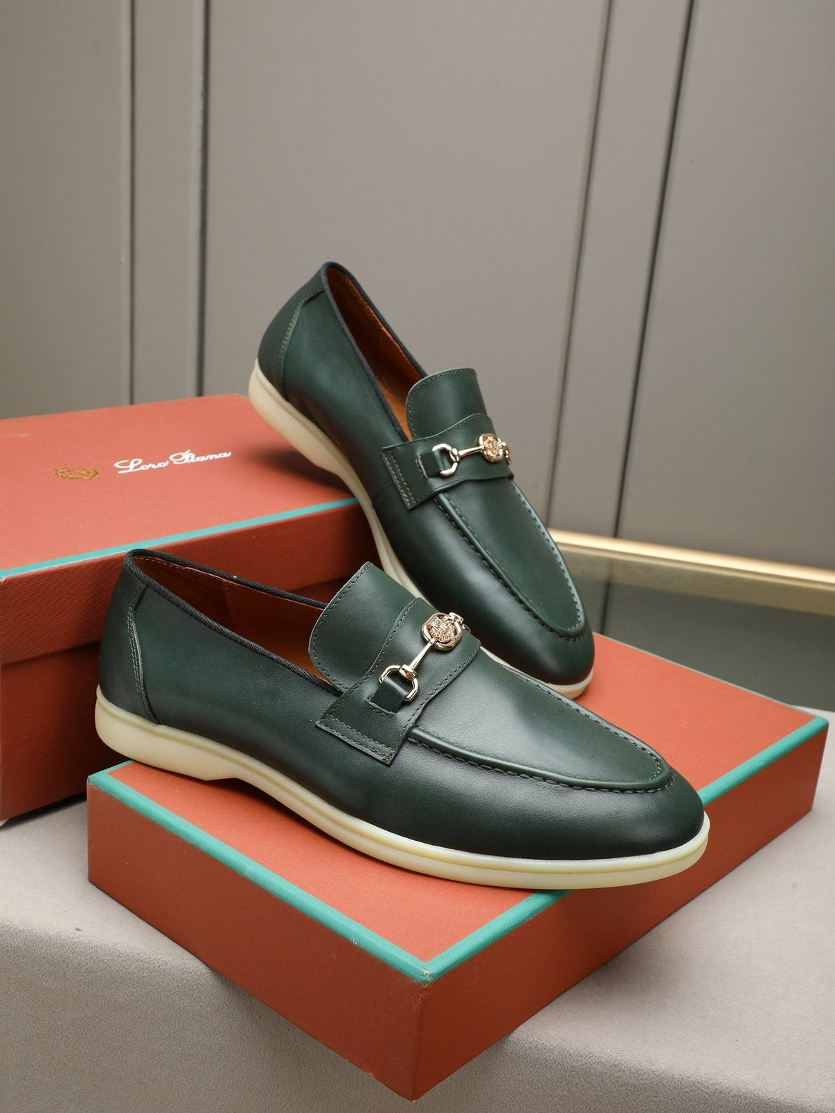 Loro Piana Men’s Bit Loafers — front