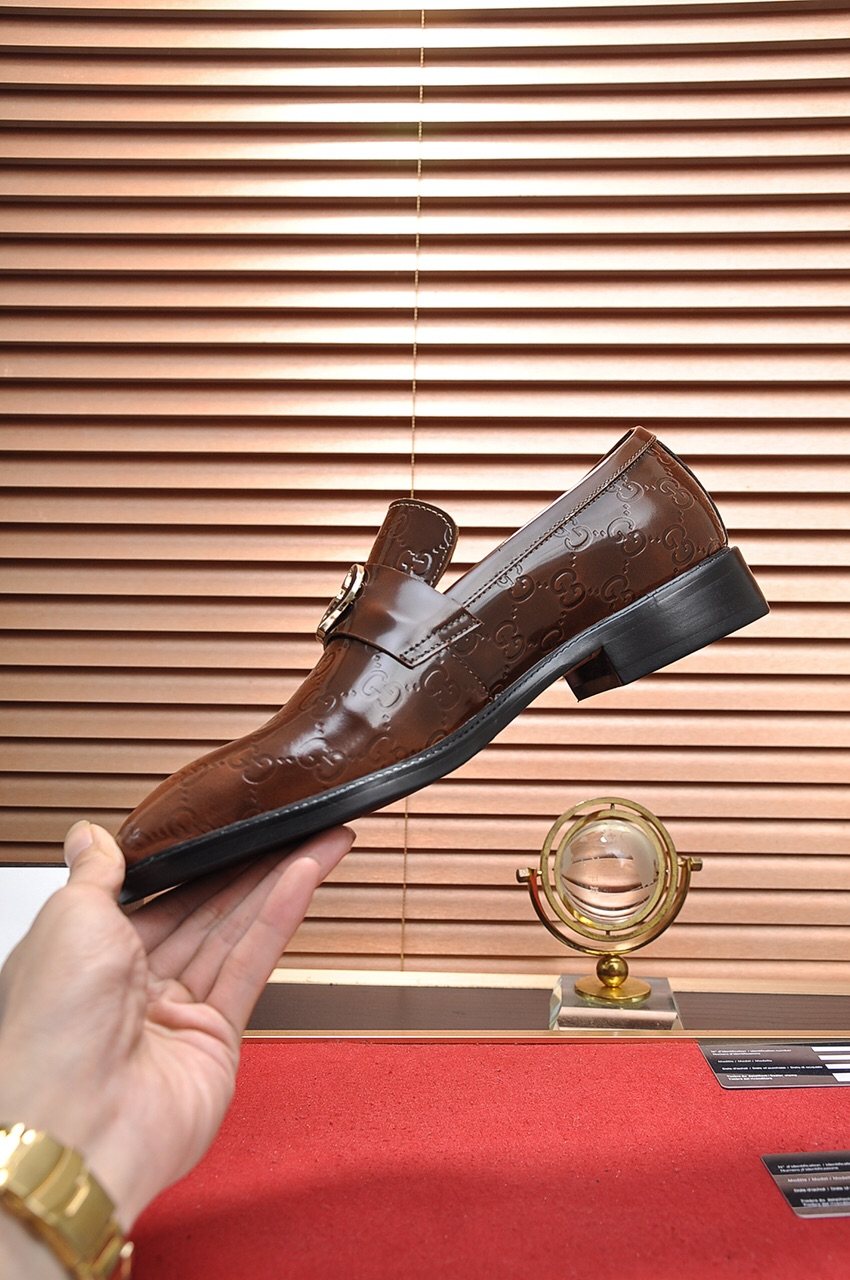 Gucci Buckle Loafers — model