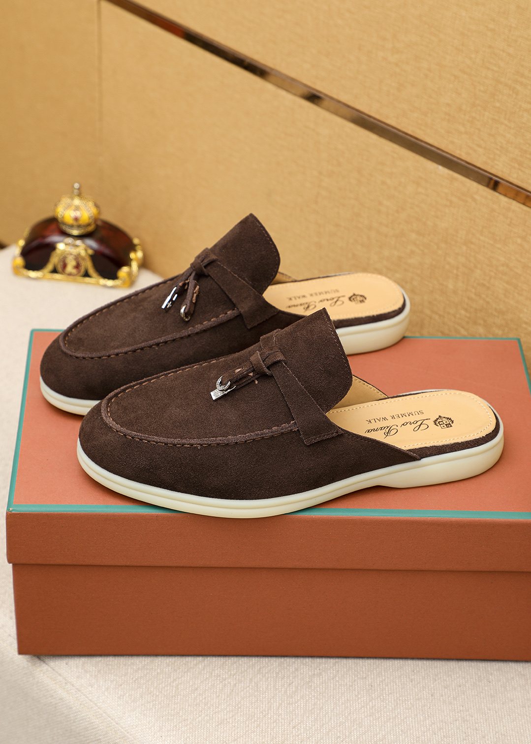 Loro Piana Tassel Backless Loafers — front