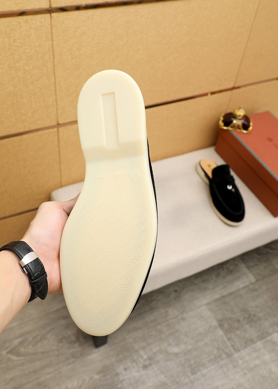 Loro Piana Tassel Backless Loafers — front
