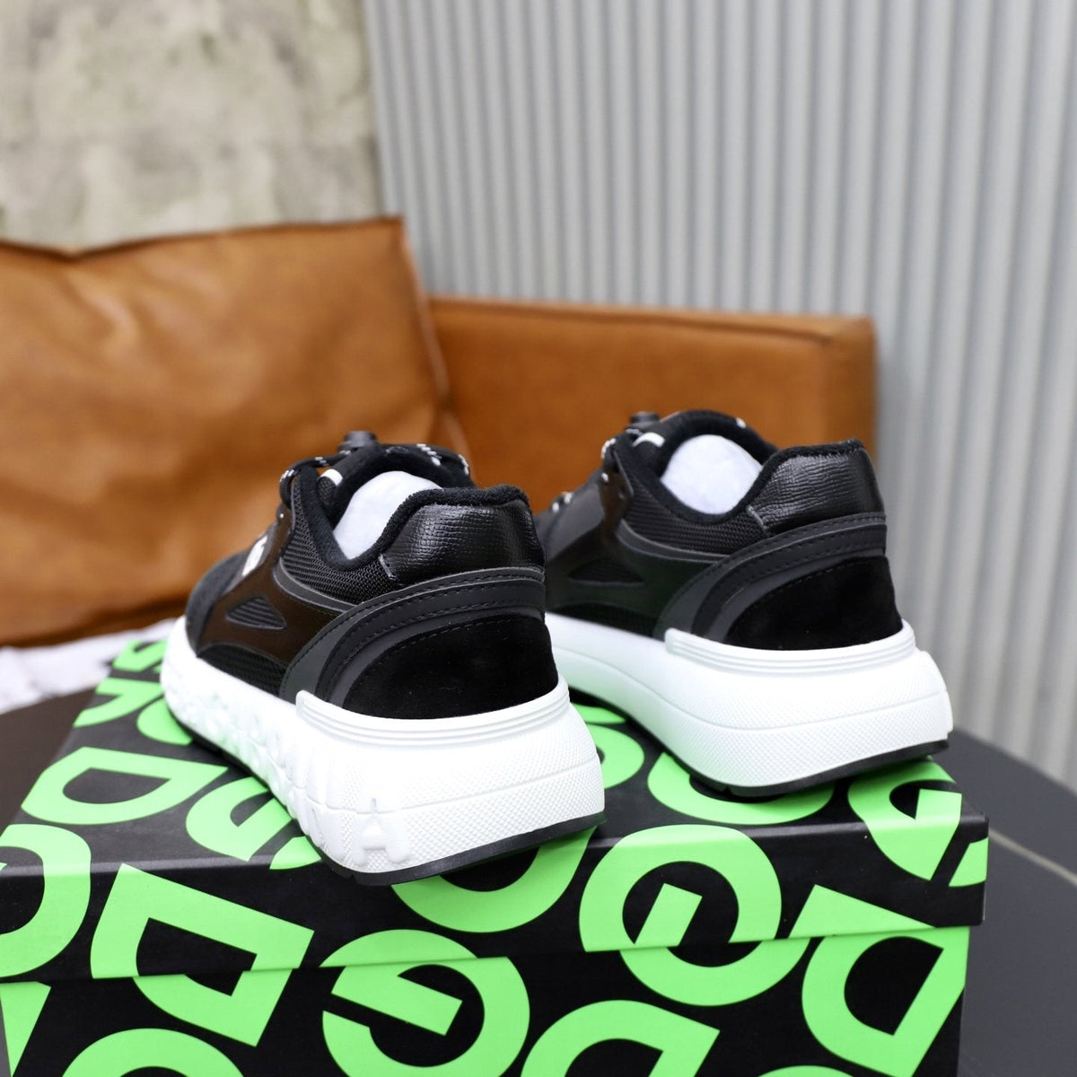 Dolce & Gabbana Black & White Athletic Sneakers — back