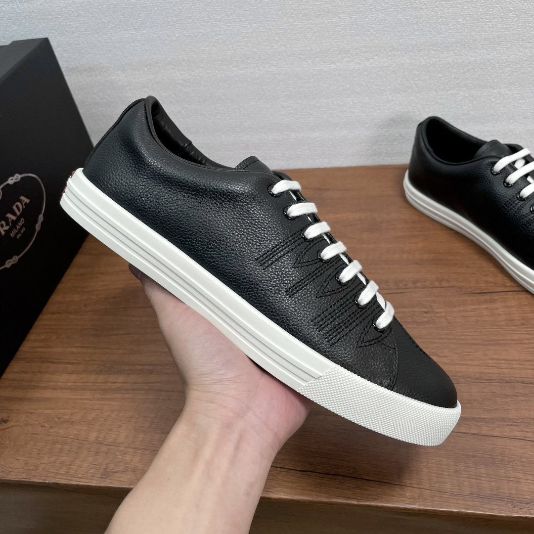 Prada Low-Top Lace-Up Sneakers — side