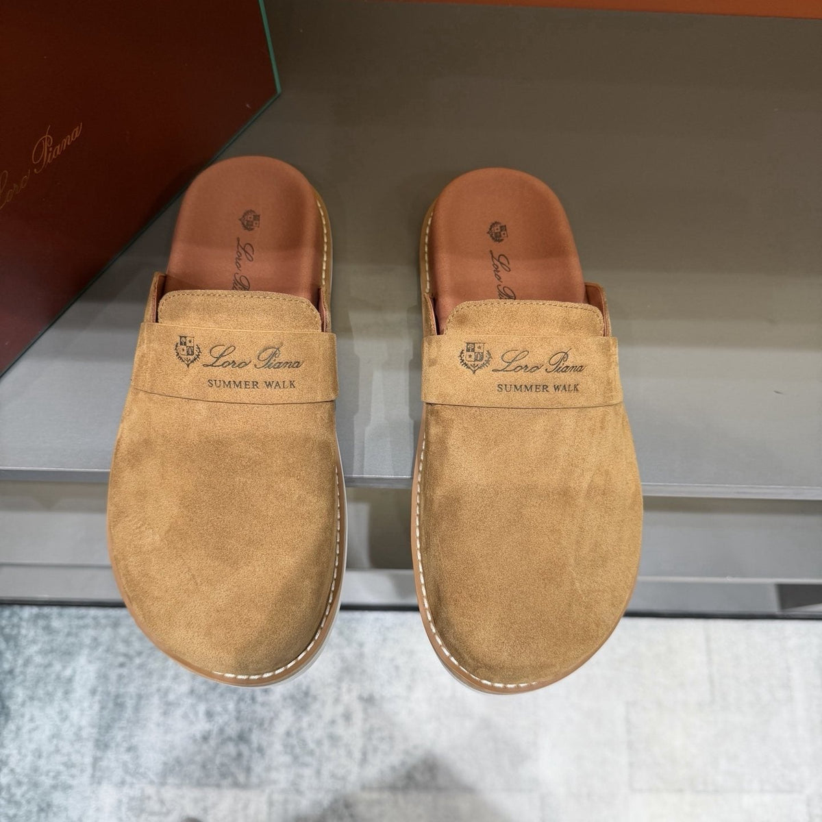 Loro Piana Open-Back Loafer Mules — front
