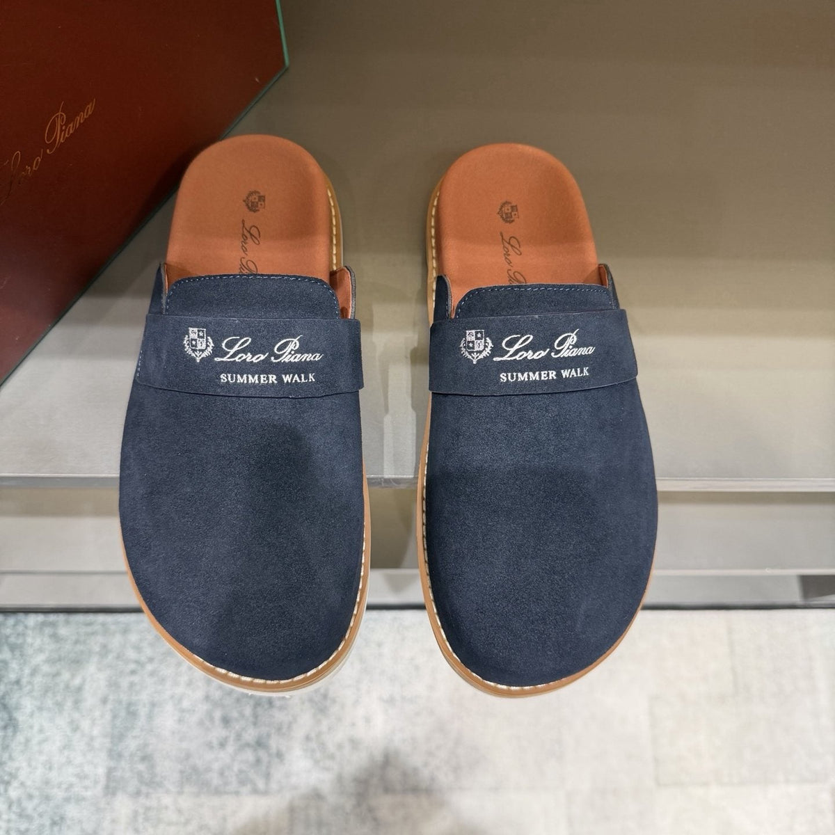 Loro Piana Open-Back Loafer Mules — front