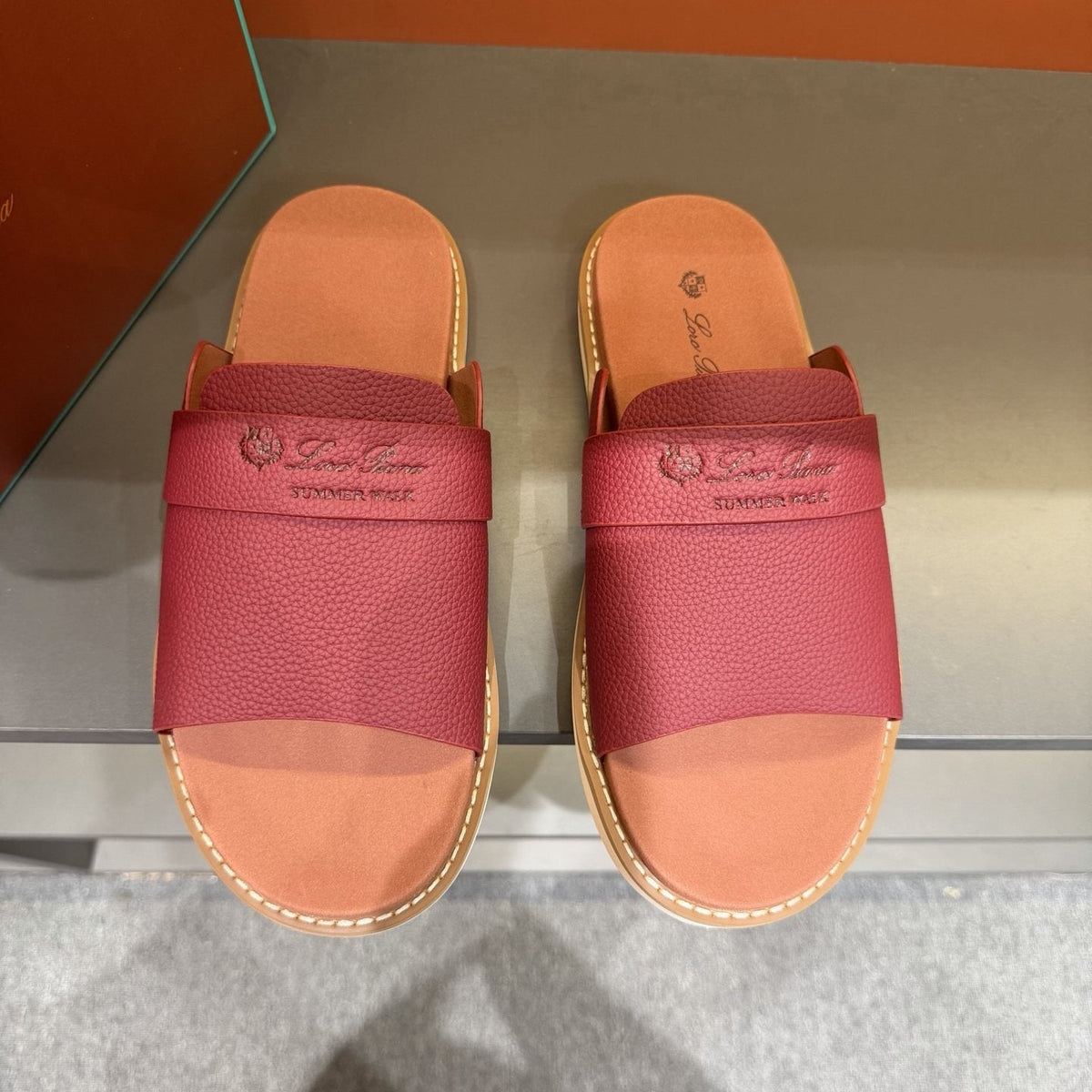 Loro Piana Summer Walk Slide Sandals — front