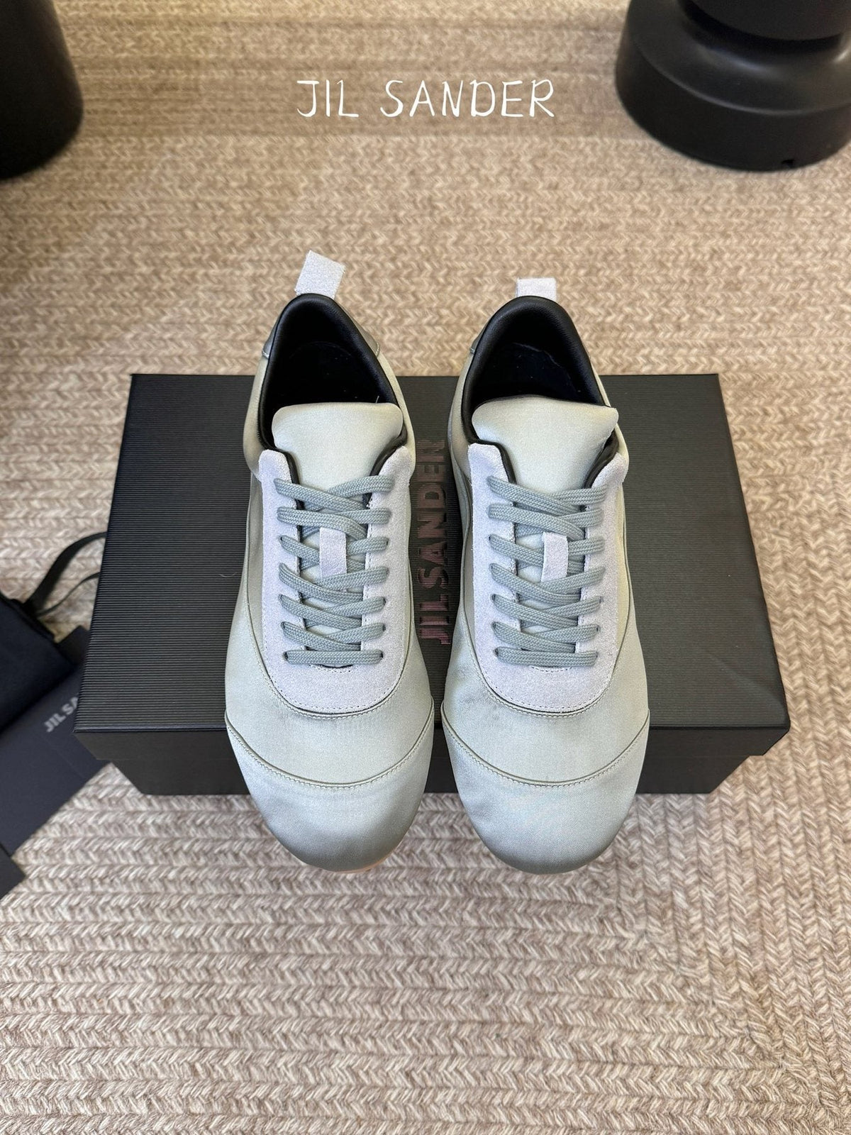 Jil Sander Satin Low-Top Sneakers — front