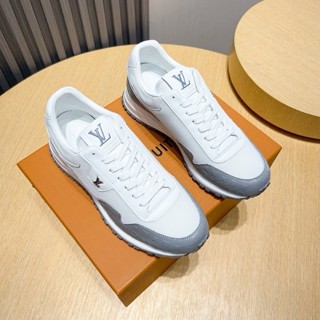 Louis Vuitton White Low-Top Sneakers — front