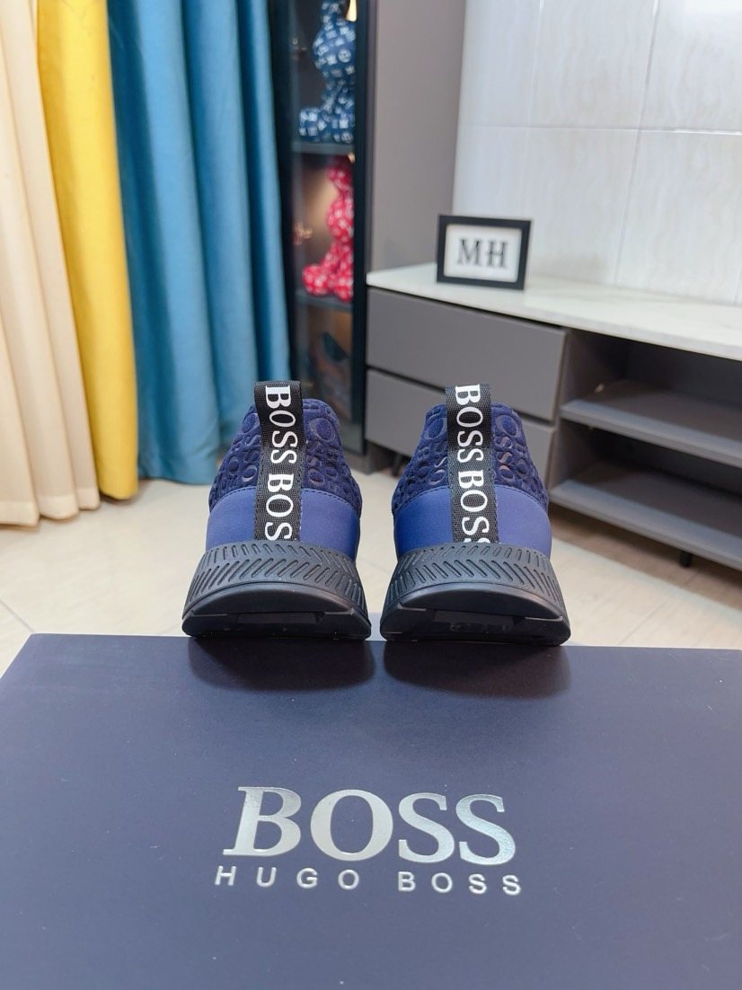 Hugo Boss Textured Slip-On Sneakers — front