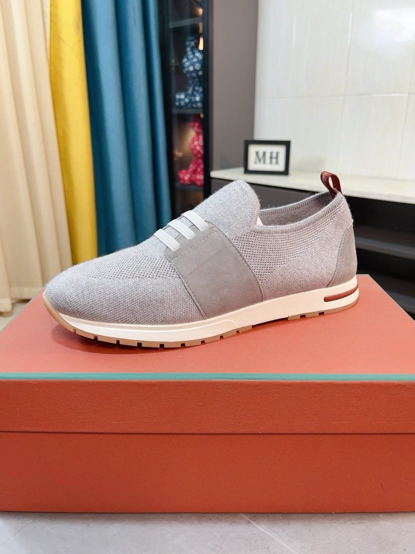 Loro Piana Knit Slip-On Sneakers — front