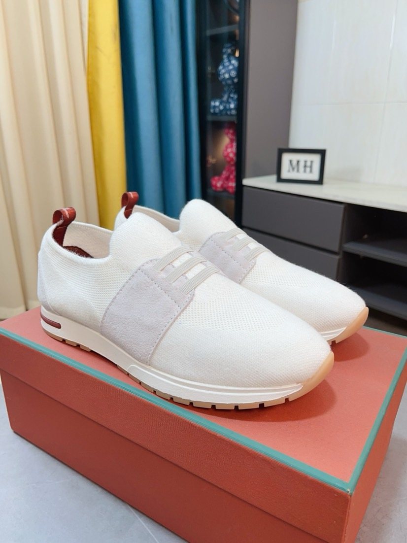 Loro Piana Knit Slip-On Sneakers — front